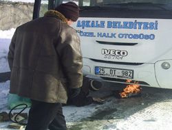 Erzurum'da soğuk hava etkisini sürdürüyor!..