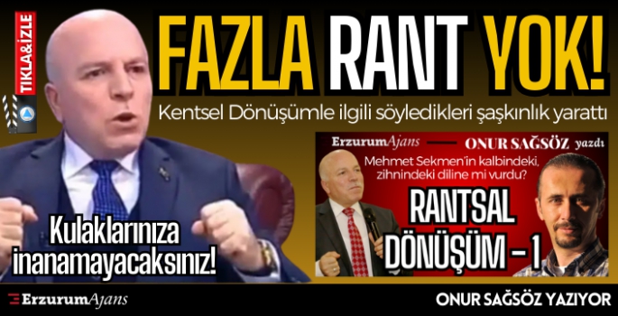 Gazeteci Onur Sağsöz sordu: Size nasıl bir rant lazım?