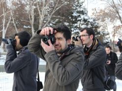 Fotoğrafçılar soğuk havaya meydan okudu