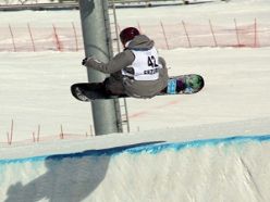 Erzurum'da Snowboard şov