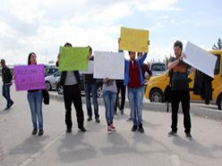 Erzurum'da 7 kişilik protesto