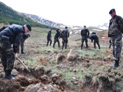 Erzurum polisi hatıra ormanına fidan dikti