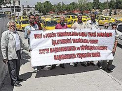 Erzurum'da taksiciler eylemde