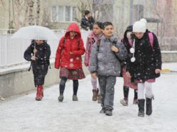 Erzurum'da kar yağışı