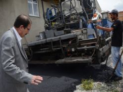 Palandöken'de asfalt çalışmaları devam ediyor