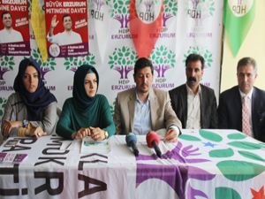 Erzurum HDP milletvekili adayları basın açıklaması yaptı