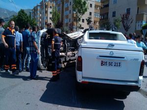 Erzurum'da trafik kazası: 3 yaralı