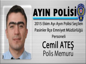 Erzurum'da ayın polisi Cemil Ateş seçildi