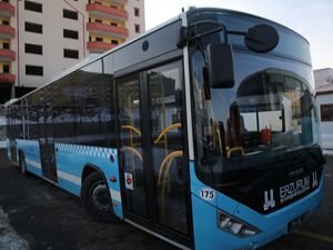 Erzurum'da, belediye ve halk otobüsleri ''turkuaz'' oluyor