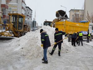 Palandöken Belediyesi, yağan karı şehir dışına taşıyor...