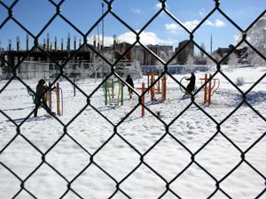 Erzurum güne karla uyandı