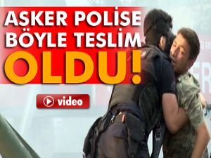 Asker polise böyle teslim oldu!