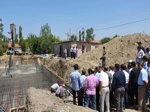 Horasan'da kız öğrenci yurdunun temeli atıldı