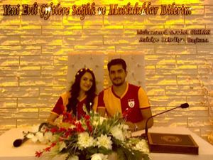 Erzurum'da nikah masasına Galatasaray formasıyla oturdular