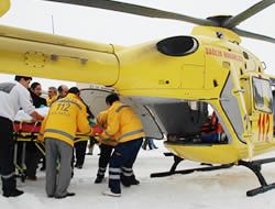 Helikopter ambulans yine can kurtardı!..