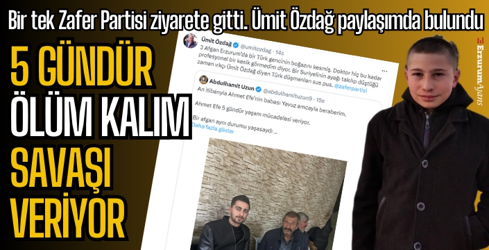 Afganlıların bıçakladığı Ahmet Efe yoğun bakımda