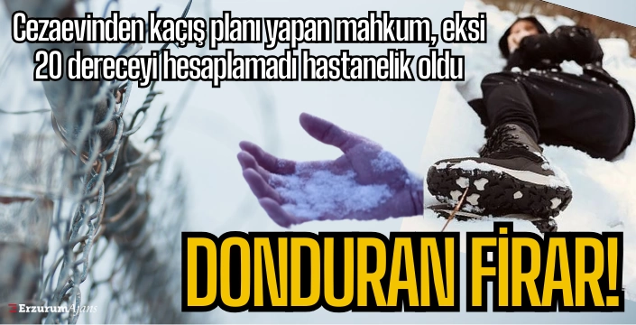 Cezaevinden kaçtı soğuktan dondu