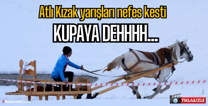 Erzurum'da atlı kızak heyecanı