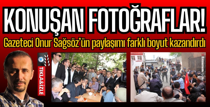 Gazeteci Onur Sağsöz fotoğraflarla tepki gösterdi