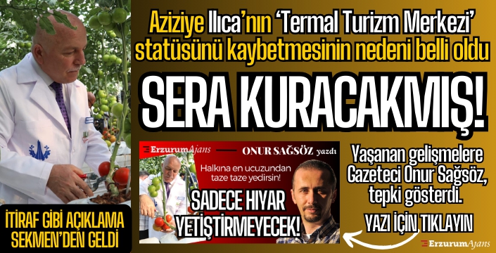 İtiraf gibi açıklama: Kredi çekip sera kuracağız bu yüzden çıkarıldı