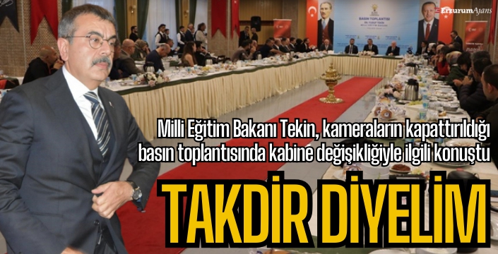 Kameraların kapatıldığı basın toplantısı sonrasında bülten gönderildi