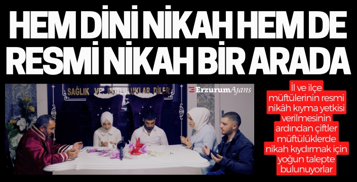 Müftülükte çifte nikah mutluluğu