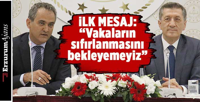 Yeni Bakandan yüz yüze eğitim açıklaması 